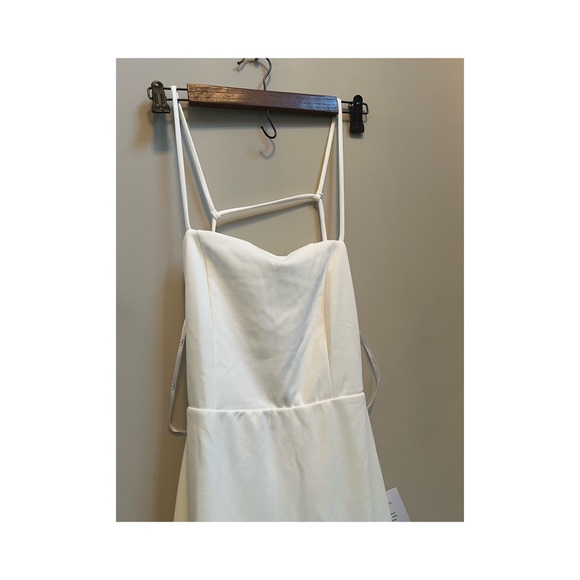 Lulu’s White Backless Column Maxi Dress - Picture 3 of 4
